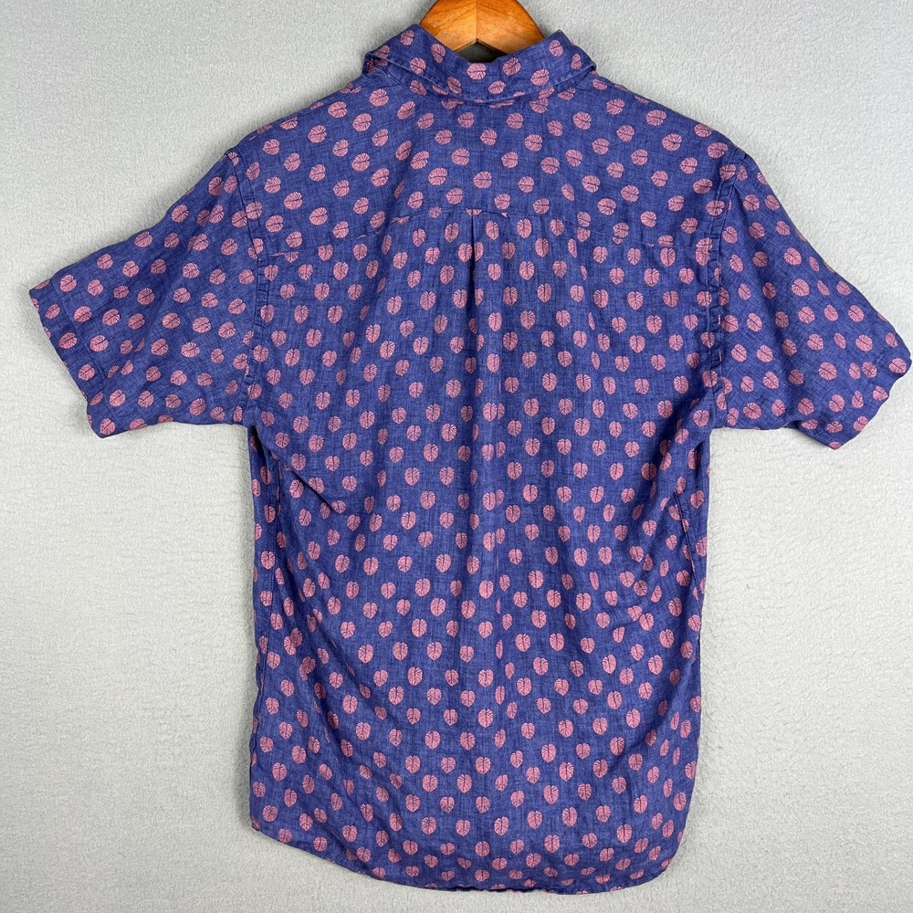 Peter Millar Linen Shirt Mens S Seaside Fronds Button Down Casual Beach Summer - Picture 5 of 10